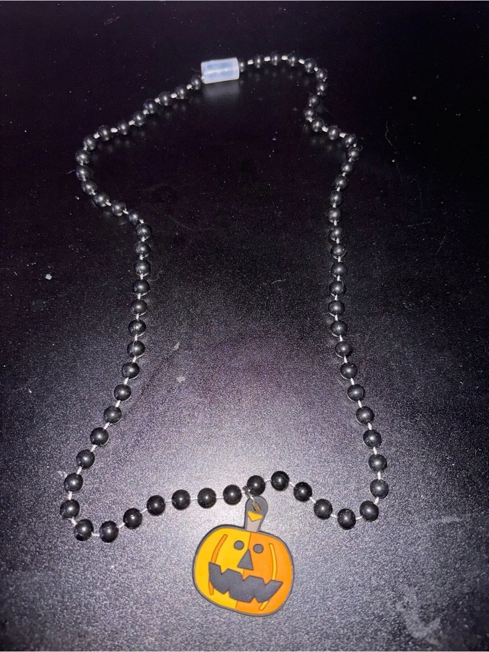 Halloween Jack O Lantern Pumpkin Beaded Necklace Costume Party Fall Jewelry